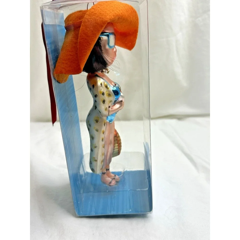 New Pier One Hand Blown Glass Camila Collectible Christmas Ornament Girlfriend